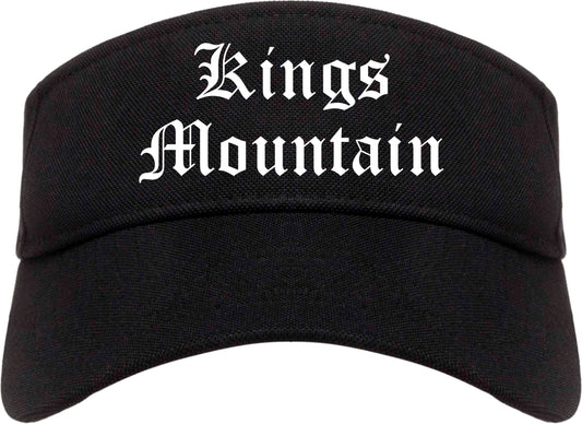 Kings Mountain North Carolina NC Old English Mens Visor Cap Hat Black