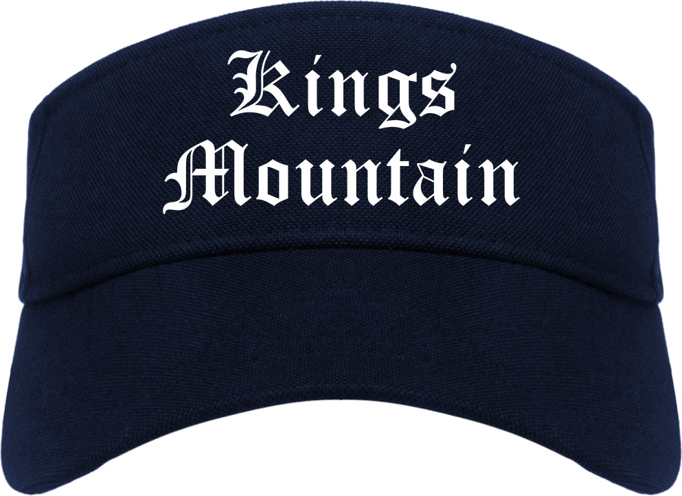 Kings Mountain North Carolina NC Old English Mens Visor Cap Hat Navy Blue