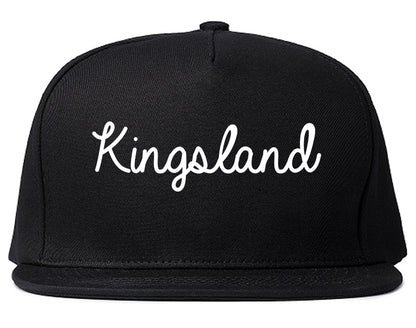 Kingsland Georgia GA Script Mens Snapback Hat Black