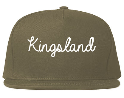 Kingsland Georgia GA Script Mens Snapback Hat Grey