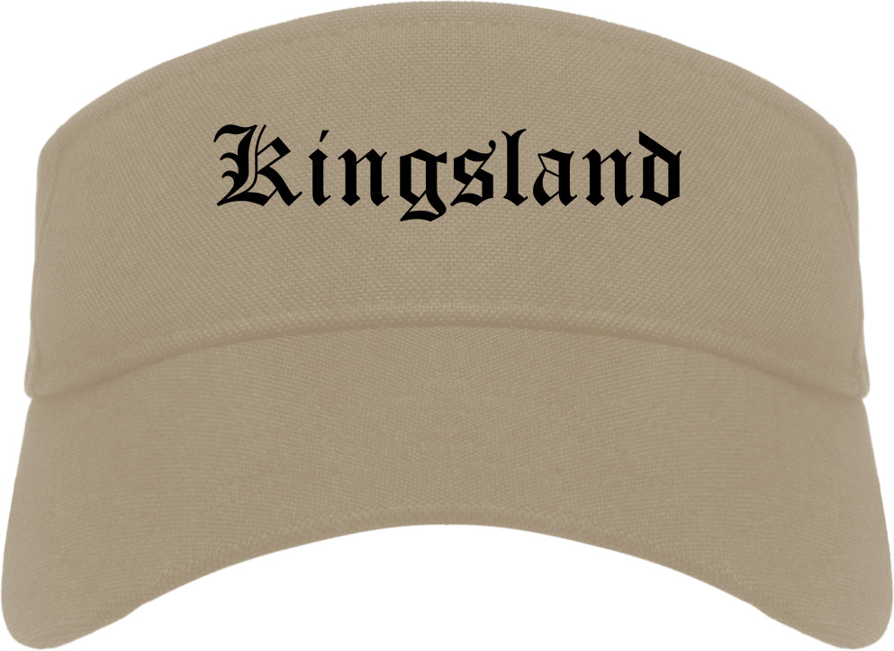 Kingsland Georgia GA Old English Mens Visor Cap Hat Khaki