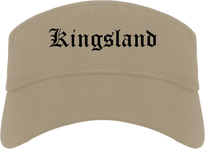Kingsland Georgia GA Old English Mens Visor Cap Hat Khaki