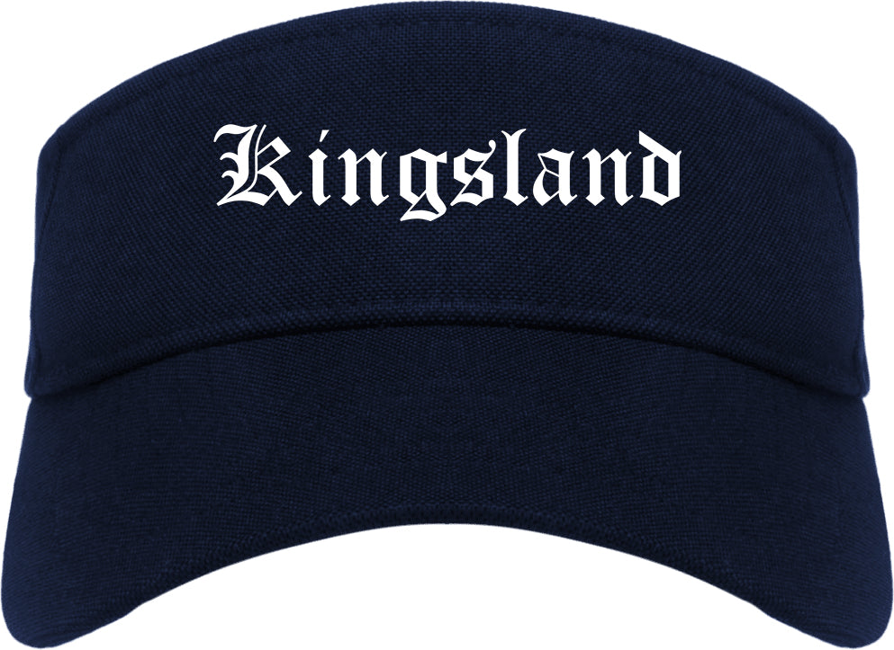Kingsland Georgia GA Old English Mens Visor Cap Hat Navy Blue
