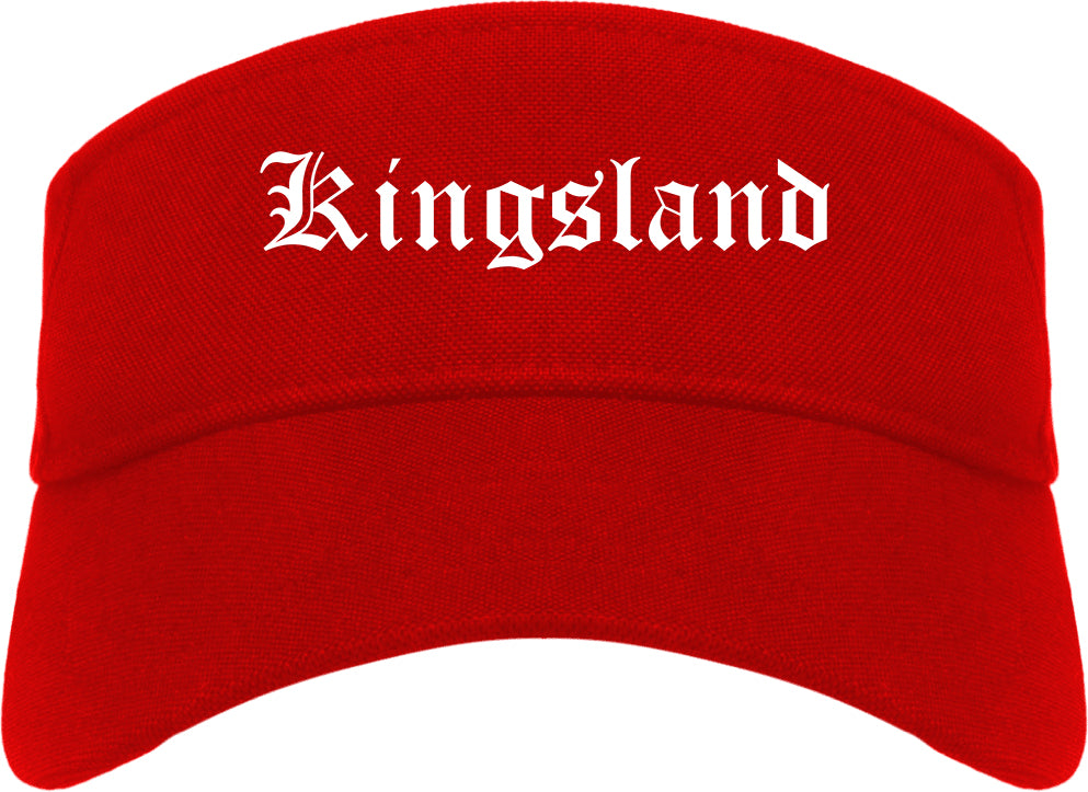 Kingsland Georgia GA Old English Mens Visor Cap Hat Red