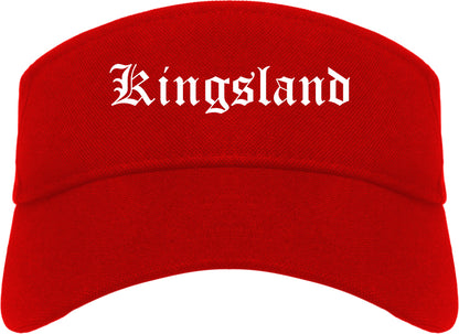 Kingsland Georgia GA Old English Mens Visor Cap Hat Red