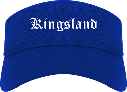 Kingsland Georgia GA Old English Mens Visor Cap Hat Royal Blue
