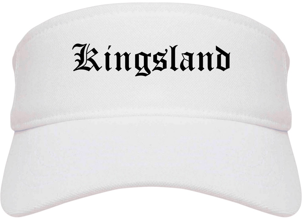 Kingsland Georgia GA Old English Mens Visor Cap Hat White