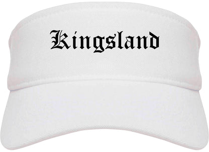Kingsland Georgia GA Old English Mens Visor Cap Hat White