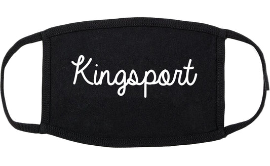 Kingsport Tennessee TN Script Cotton Face Mask Black