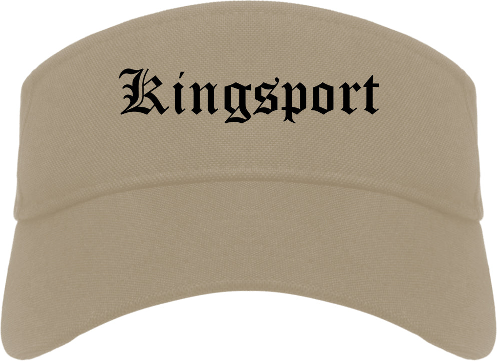 Kingsport Tennessee TN Old English Mens Visor Cap Hat Khaki