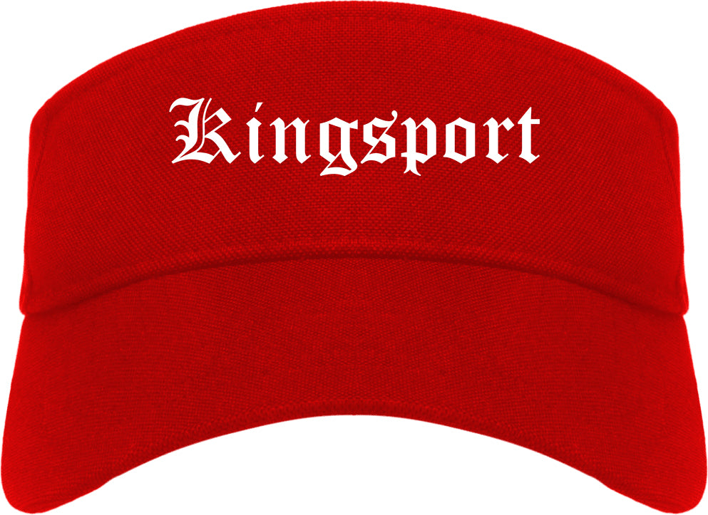 Kingsport Tennessee TN Old English Mens Visor Cap Hat Red