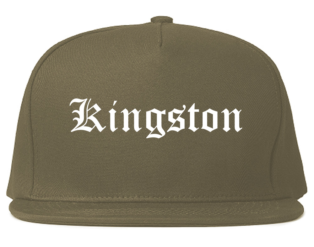 Kingston Pennsylvania PA Old English Mens Snapback Hat Grey