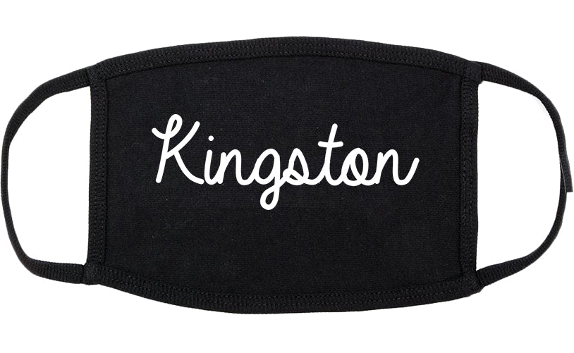 Kingston Pennsylvania PA Script Cotton Face Mask Black