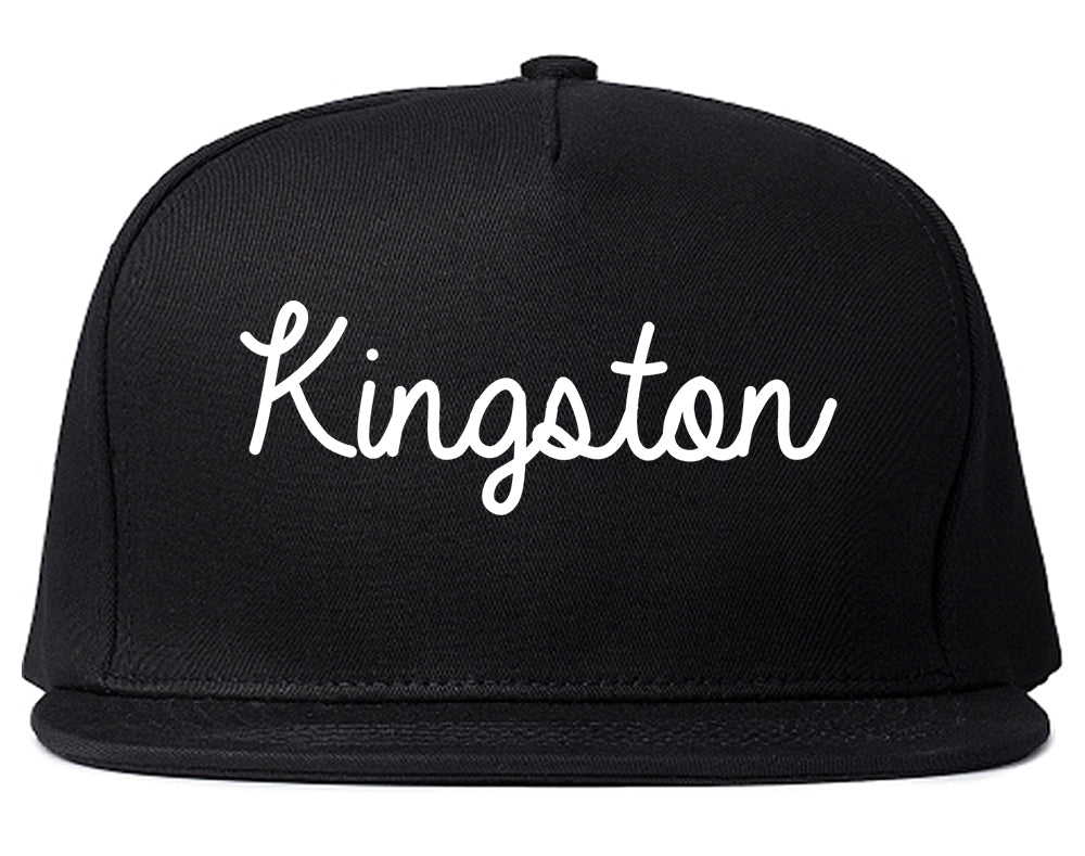 Kingston Pennsylvania PA Script Mens Snapback Hat Black