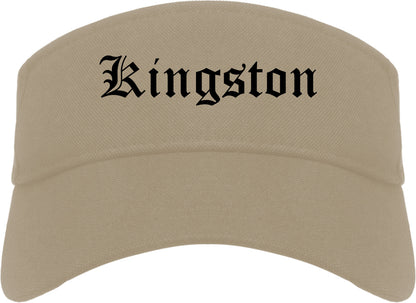 Kingston Pennsylvania PA Old English Mens Visor Cap Hat Khaki