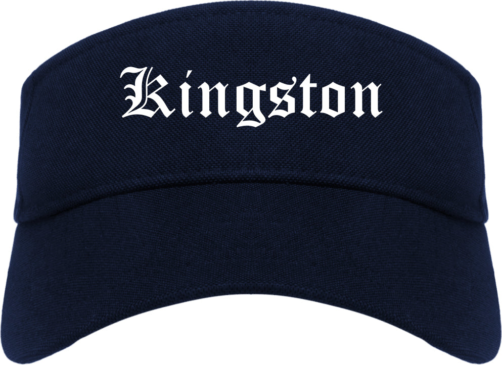 Kingston Tennessee TN Old English Mens Visor Cap Hat Navy Blue