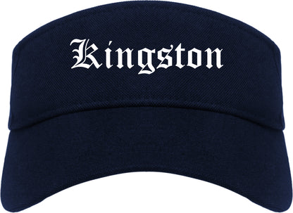 Kingston Tennessee TN Old English Mens Visor Cap Hat Navy Blue