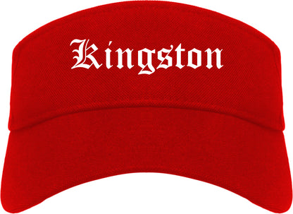 Kingston Tennessee TN Old English Mens Visor Cap Hat Red