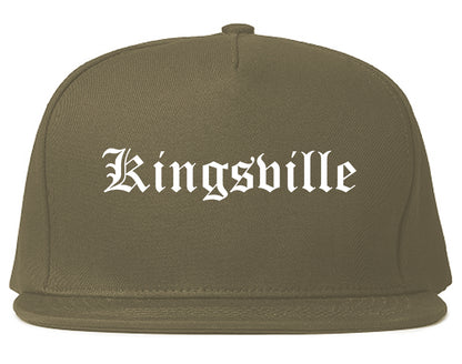 Kingsville Texas TX Old English Mens Snapback Hat Grey