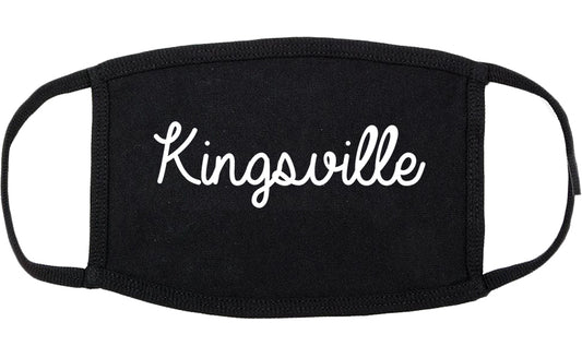 Kingsville Texas TX Script Cotton Face Mask Black