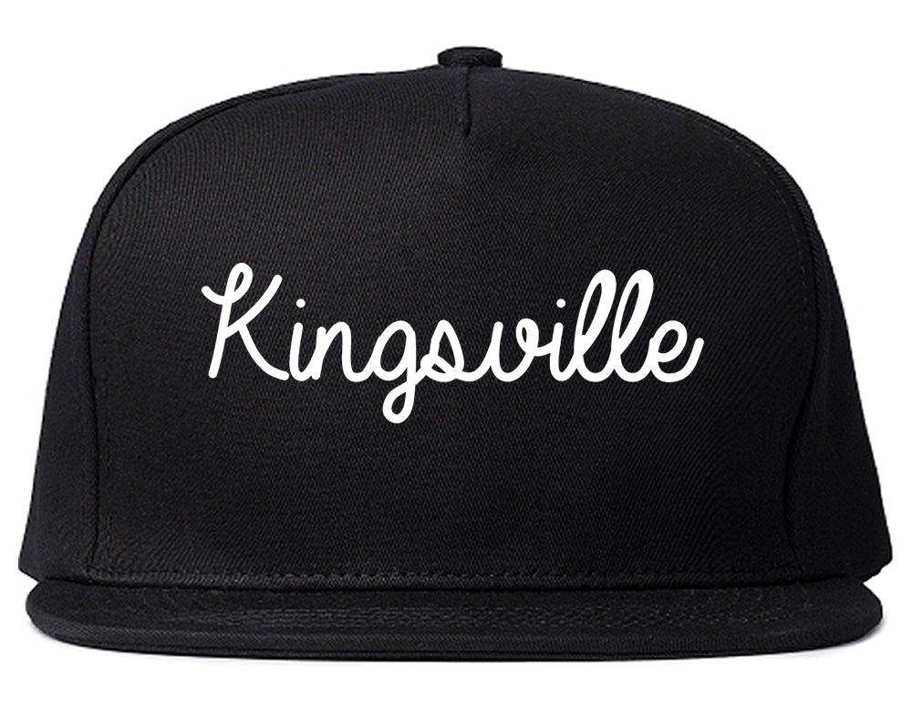 Kingsville Texas TX Script Mens Snapback Hat Black