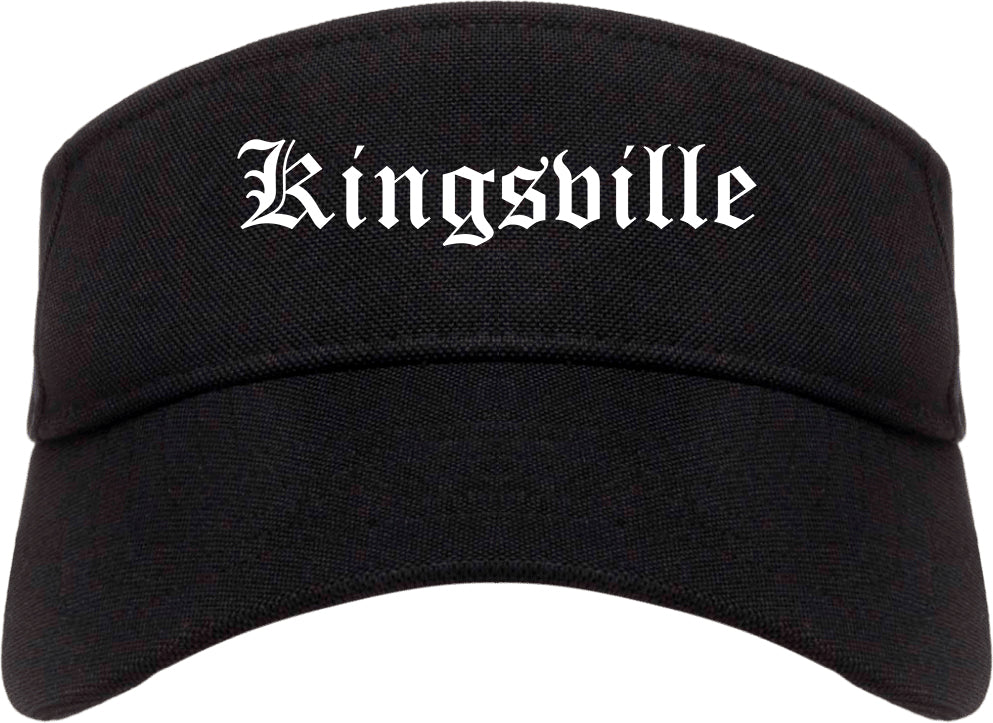 Kingsville Texas TX Old English Mens Visor Cap Hat Black