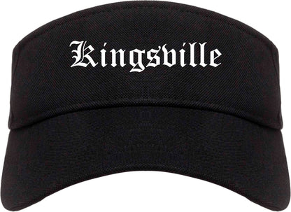 Kingsville Texas TX Old English Mens Visor Cap Hat Black