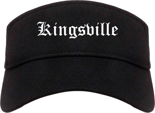 Kingsville Texas TX Old English Mens Visor Cap Hat Black