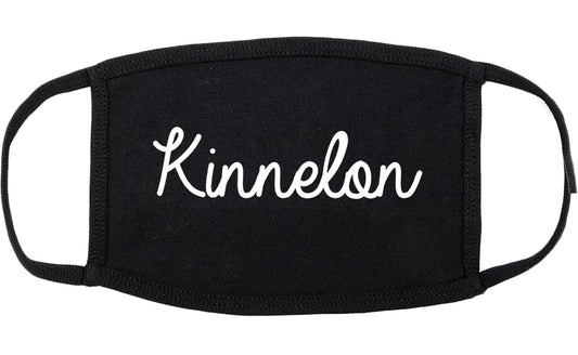 Kinnelon New Jersey NJ Script Cotton Face Mask Black
