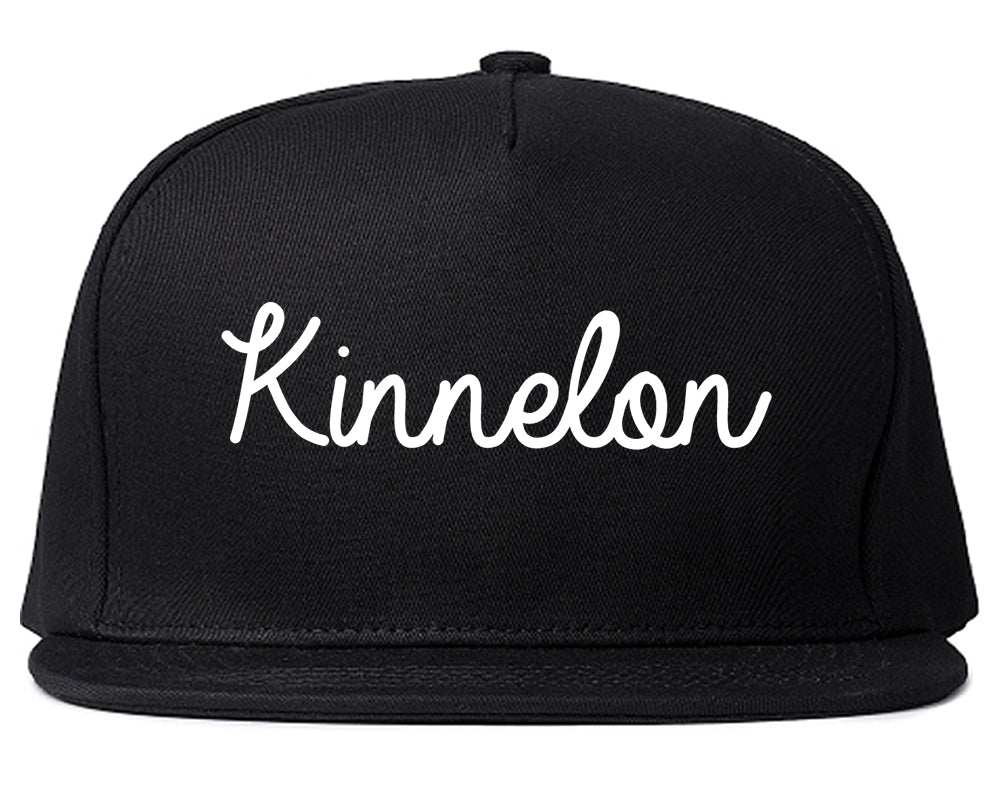 Kinnelon New Jersey NJ Script Mens Snapback Hat Black