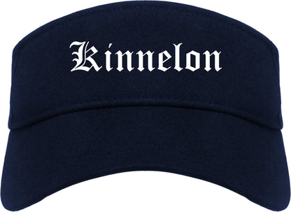 Kinnelon New Jersey NJ Old English Mens Visor Cap Hat Navy Blue