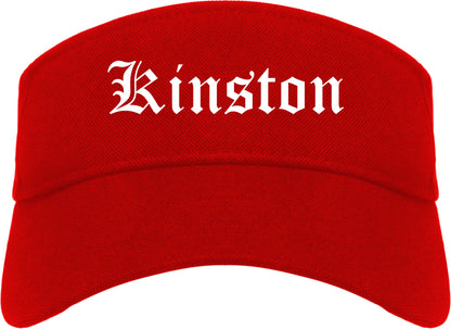 Kinston North Carolina NC Old English Mens Visor Cap Hat Red
