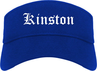 Kinston North Carolina NC Old English Mens Visor Cap Hat Royal Blue