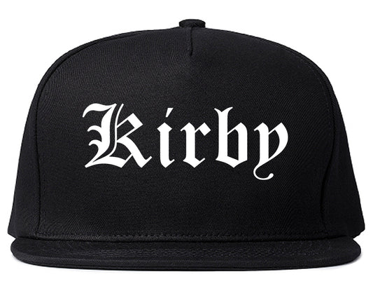 Kirby Texas TX Old English Mens Snapback Hat Black