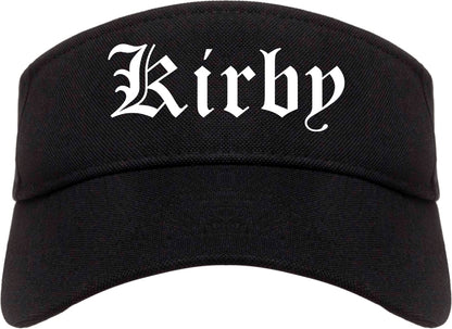 Kirby Texas TX Old English Mens Visor Cap Hat Black