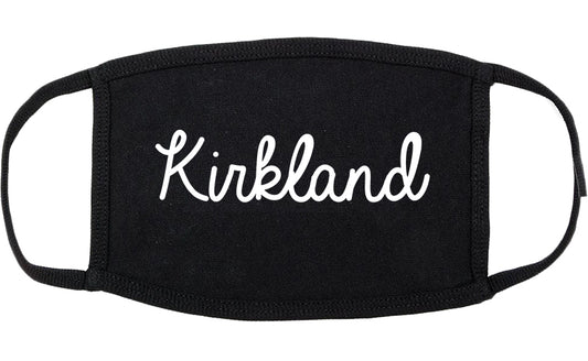 Kirkland Washington WA Script Cotton Face Mask Black
