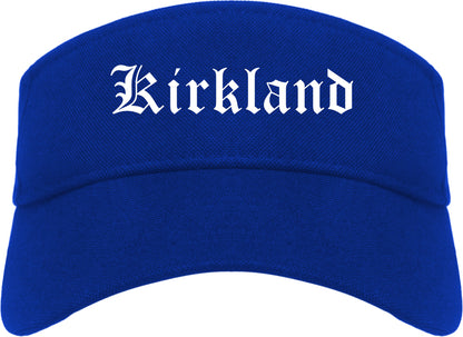 Kirkland Washington WA Old English Mens Visor Cap Hat Royal Blue