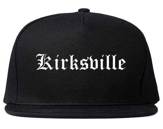 Kirksville Missouri MO Old English Mens Snapback Hat Black