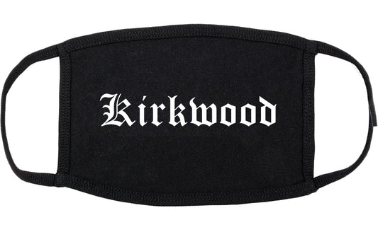 Kirkwood Missouri MO Old English Cotton Face Mask Black