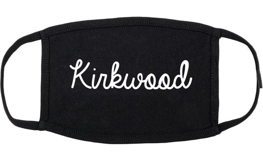 Kirkwood Missouri MO Script Cotton Face Mask Black