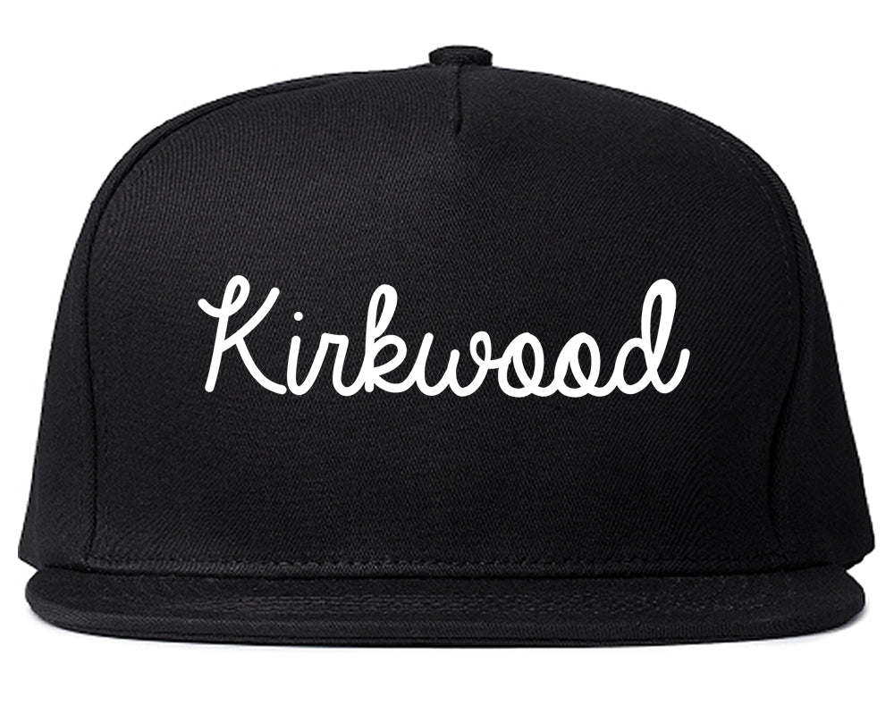 Kirkwood Missouri MO Script Mens Snapback Hat Black