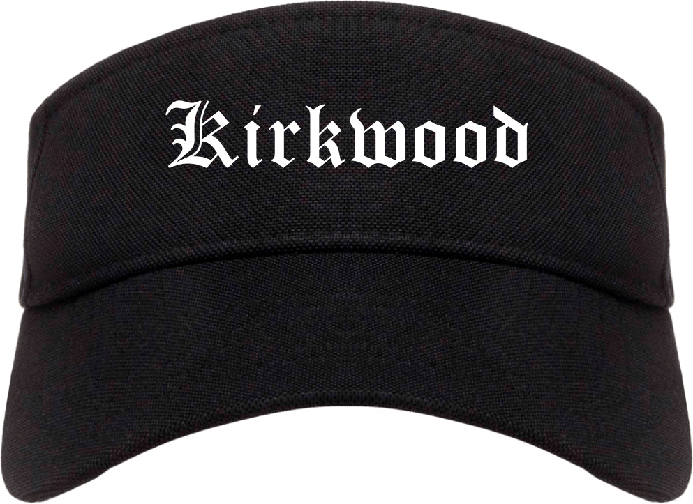 Kirkwood Missouri MO Old English Mens Visor Cap Hat Black