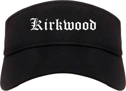 Kirkwood Missouri MO Old English Mens Visor Cap Hat Black
