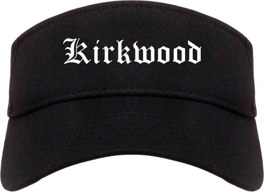 Kirkwood Missouri MO Old English Mens Visor Cap Hat Black