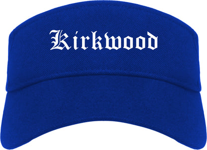 Kirkwood Missouri MO Old English Mens Visor Cap Hat Royal Blue
