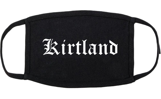 Kirtland Ohio OH Old English Cotton Face Mask Black