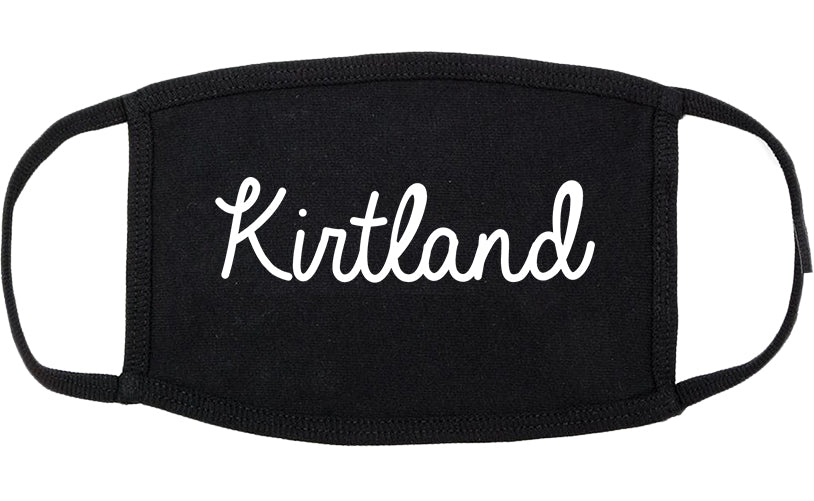 Kirtland Ohio OH Script Cotton Face Mask Black