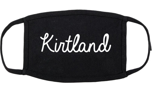 Kirtland Ohio OH Script Cotton Face Mask Black