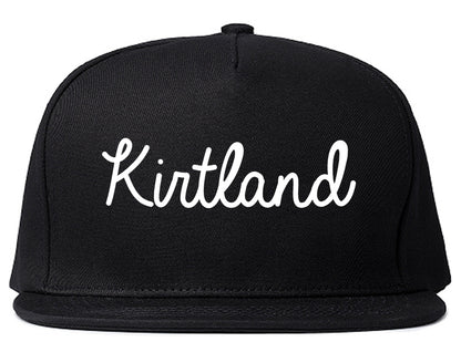 Kirtland Ohio OH Script Mens Snapback Hat Black