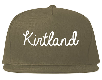 Kirtland Ohio OH Script Mens Snapback Hat Grey